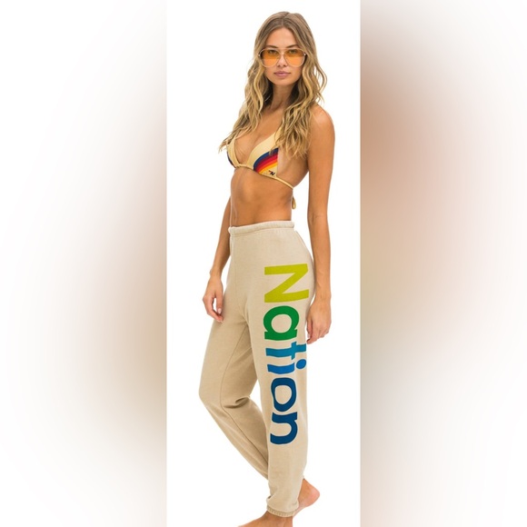 Aviator Nation Light Tan Sweatpants - Picture 5 of 5